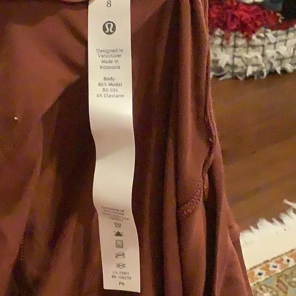 lululemon athletica Up For Down Time Long Sleeve Top size 8 Terracotta - Picture 4 of 5